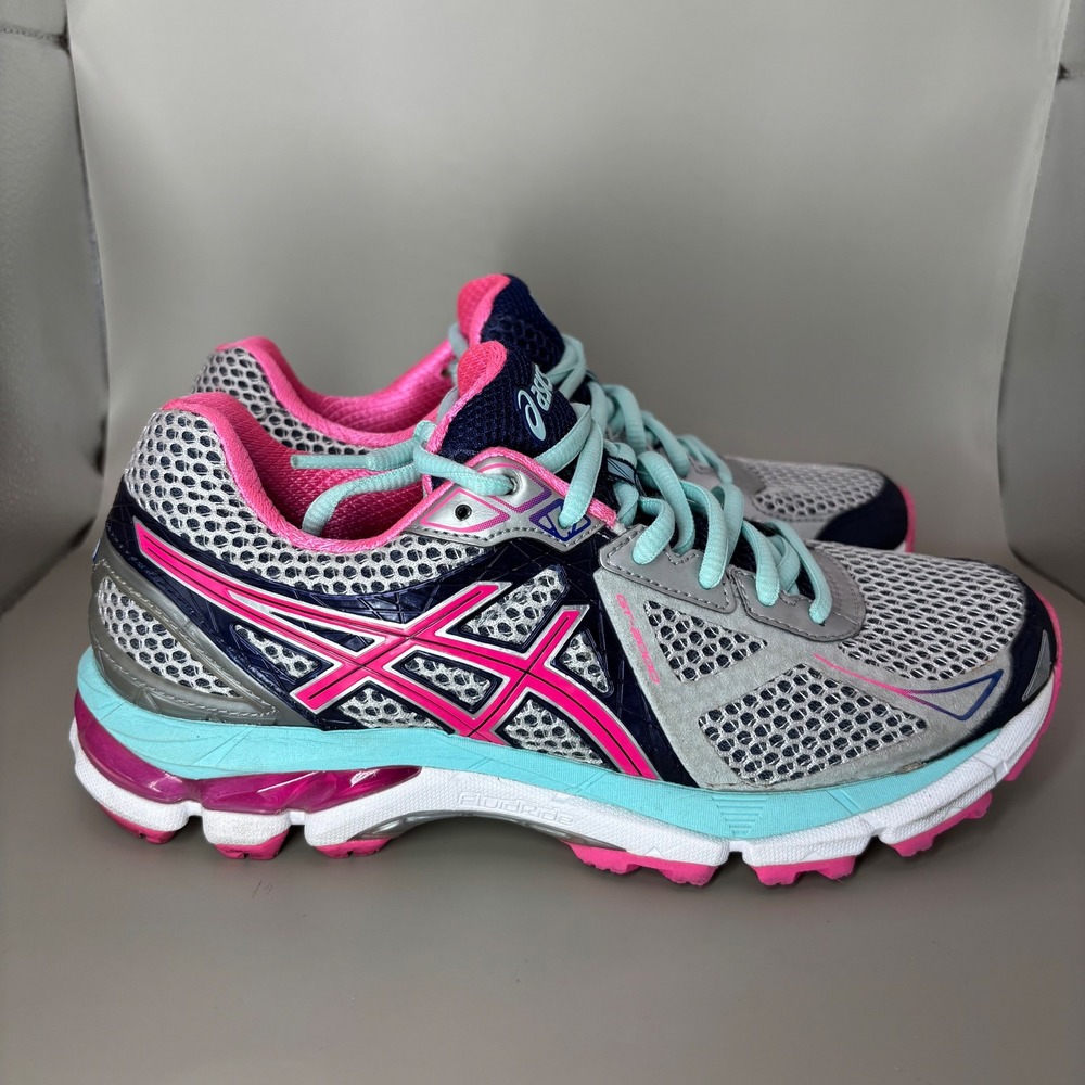 Asics Women's Athletic Shoes - Gray, Pink, and Blue
